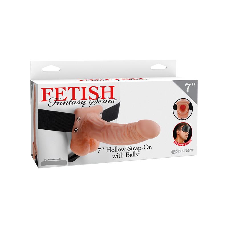 Dildo cavo con cinturino 7 Flesh Dildo cavo con cinturino 7 Flesh - immagine 3