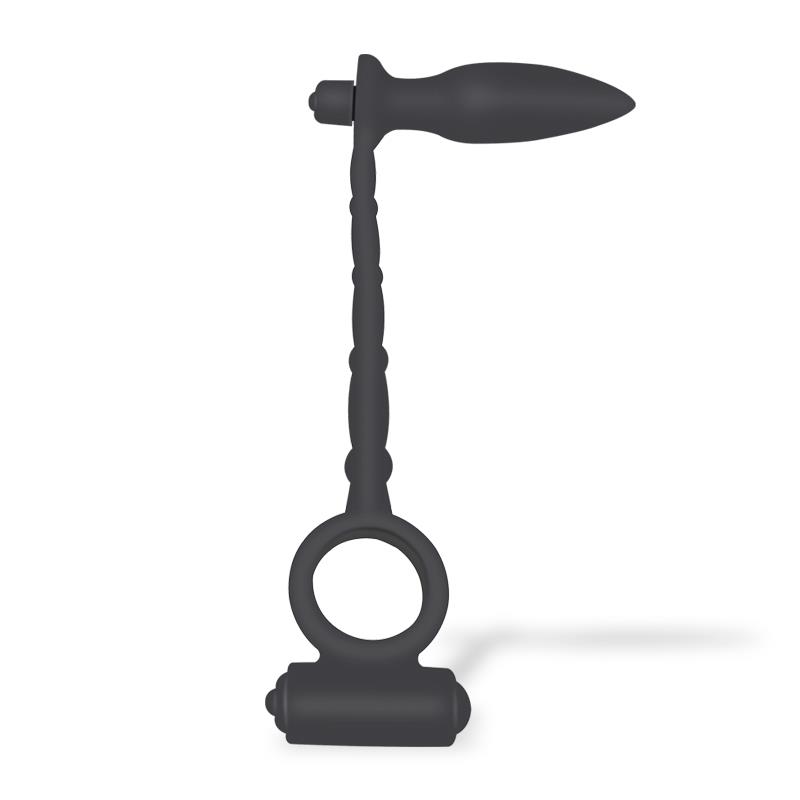 Sugilite Vibrating Anal Plug with Penis Ring with vibration Sugilite Vibrating Anal Plug with Penis Ring with vibration - Image 2