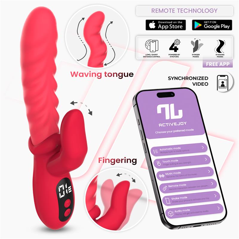 Tingly Vibrator with Finger, Waving and App Tingly Vibrator with Finger