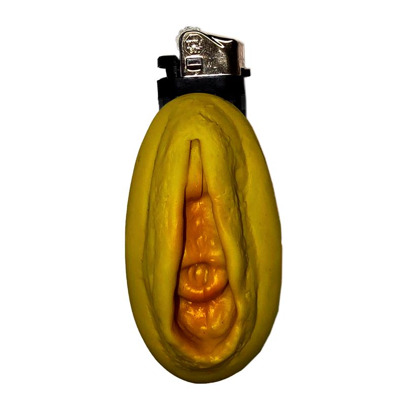 Vagina Shaped Lighter Gold Vagina Shaped Lighter Gold