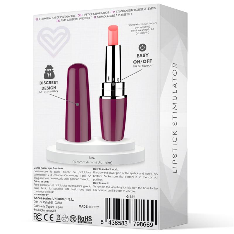 Viblips Lipstick Stimulator Purple Viblips Lipstick Stimulator Purple - Image 3