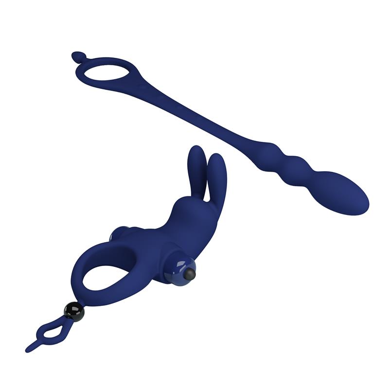 Vibrating Penis Ring with Anal Chain Vibrating Penis Ring with Anal Chain - immagine 6