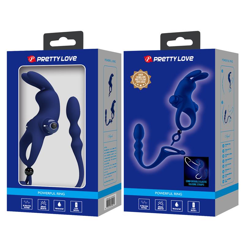 Vibrating Penis Ring with Anal Chain Vibrating Penis Ring with Anal Chain - immagine 10