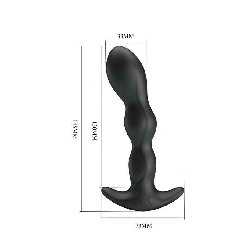 Yale Butt Plug with Vibration Black Yale Butt Plug with Vibration Black - immagine 9