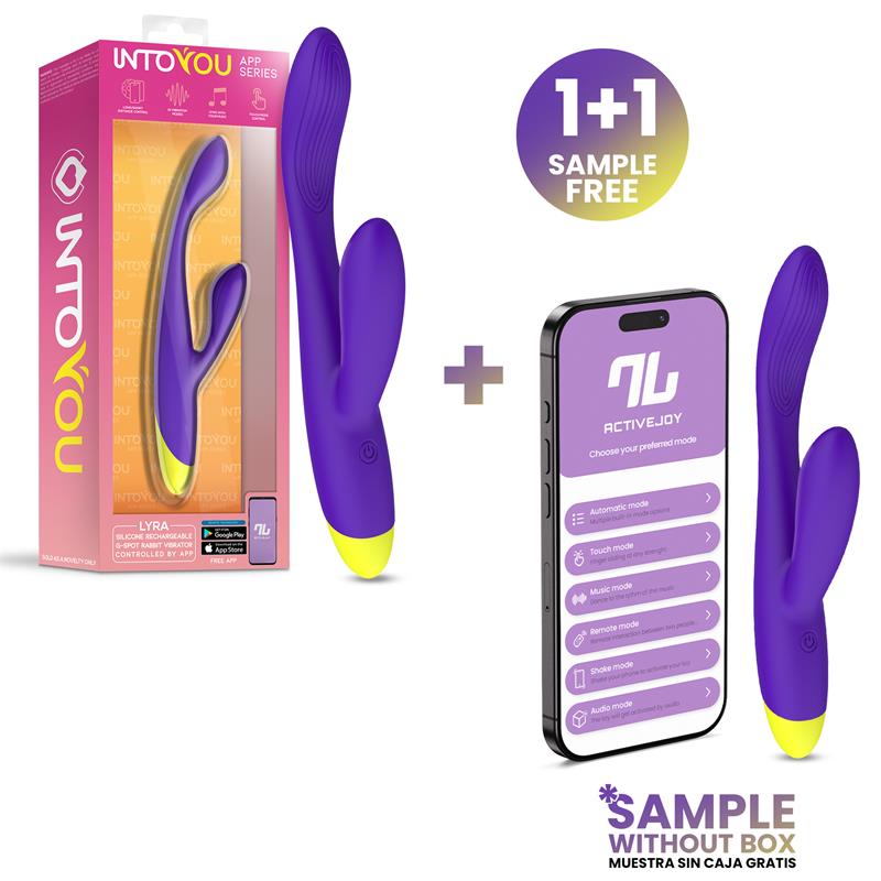 Pack 1+1 Lyra G-Spot Rabbit Vibrator with App Purple Pack 1+1 Lyra G-Spot Rabbit Vibrator with App Purple