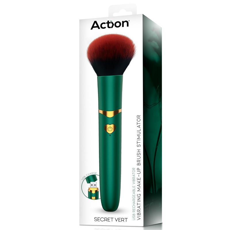 Secret Vert Vibrating Make-Up Brush Green Secret Vert Vibrating Make-Up Brush Green - Image 2