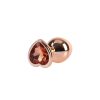 Rose Gold Heart Butt Plug Size M