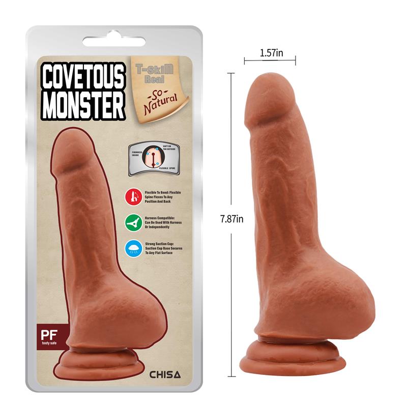 Covetous Monste Dual-density Dildo Tan 20 cm Covetous Monste Dual-density Dildo Tan 20 cm - immagine 5