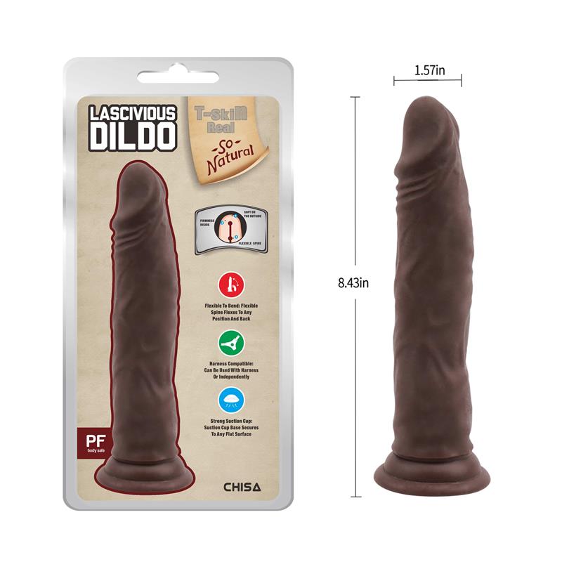 Lascivious Dildo Dual Density Brown 21.4cm Lascivious Dildo Dual Density Brown 21.4cm - Image 5
