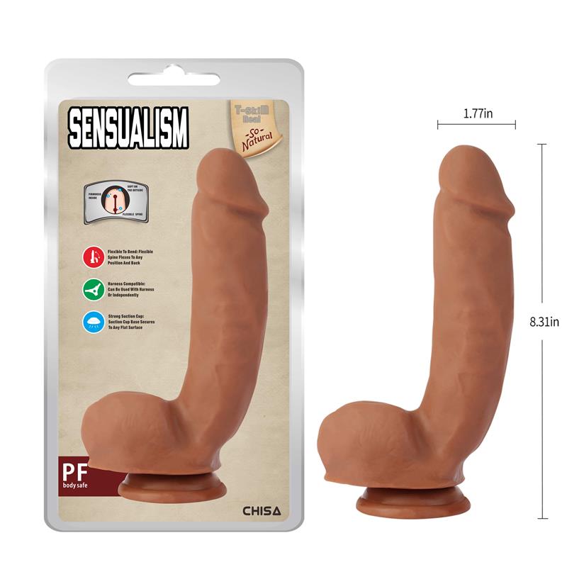 Sensualism Dual-density Dildo Tan 21.1cm Sensualism Dual-density Dildo Tan 21.1cm - immagine 2