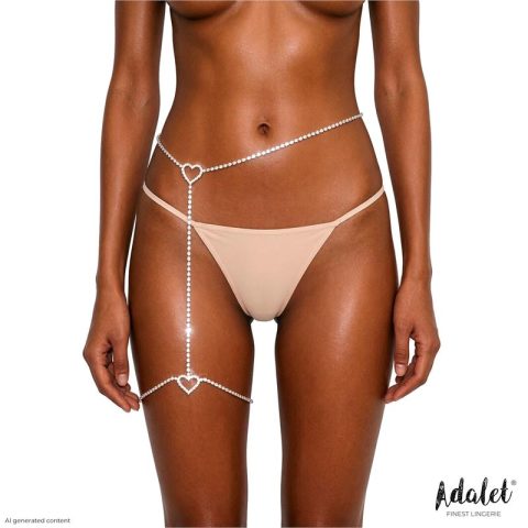 Chiara Rhinestone Garter Silver One Size